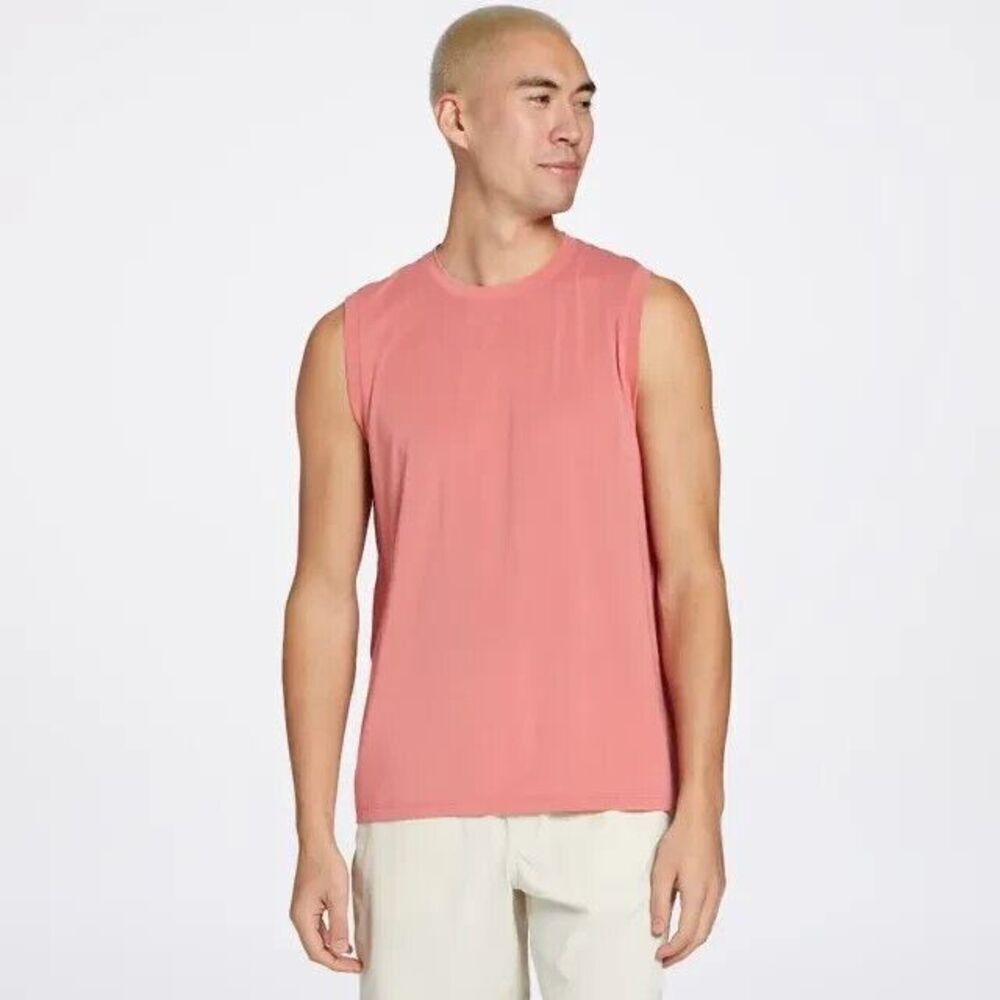 VRST mens icon comfy tank top pink rouge uv protection Size S NWT
